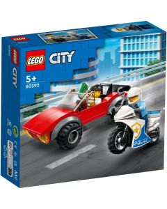 Lego City 60392 Achtervolging Auto op Politiemotor